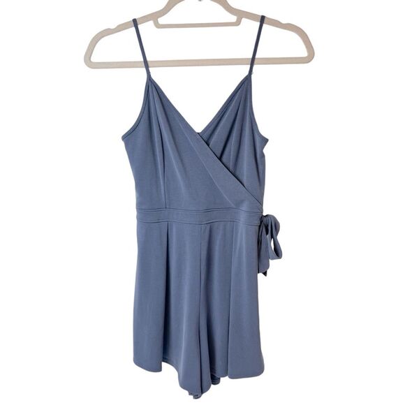 Abercrombie & Fitch V-Neck Romper Steel Blue Size S - Picture 1 of 7